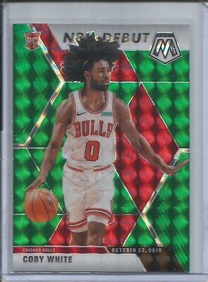 Coby White Panini Mosaic Nba Debut Green Prizm Rookie Rc