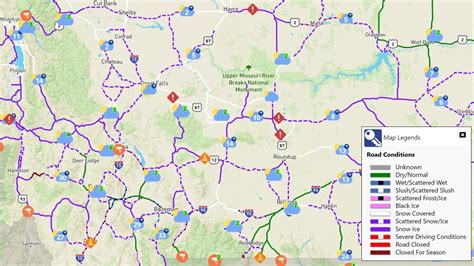 Montana road conditions + winter weather driving safety