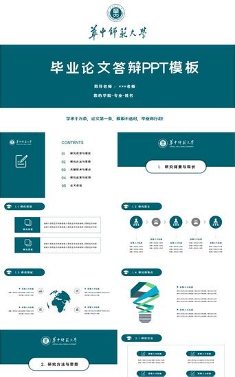 绿色简约学术论文答辩pptppt模板免费下载 Ppt模板 千库网