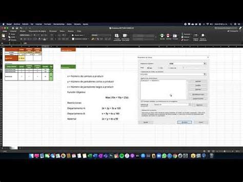 Metodo Simplex En Excel Solver YouTube