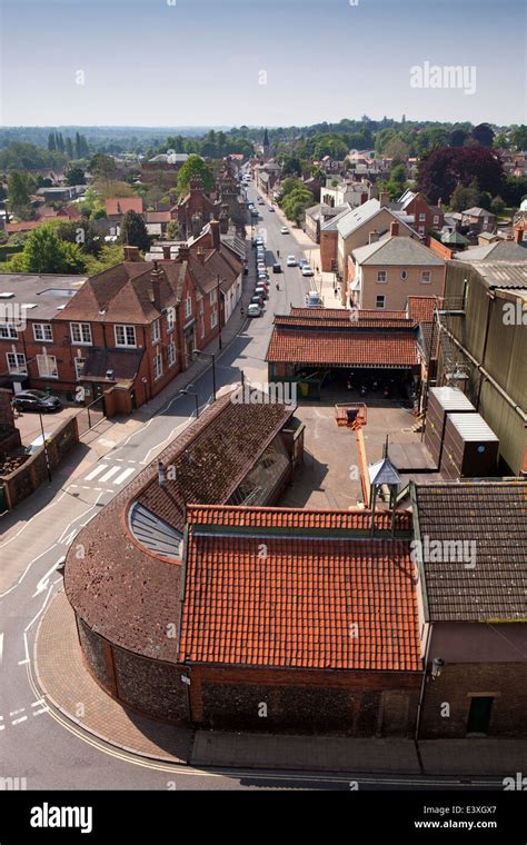 Uk England Suffolk Bury St Edmunds Westgate St Aerial View Of