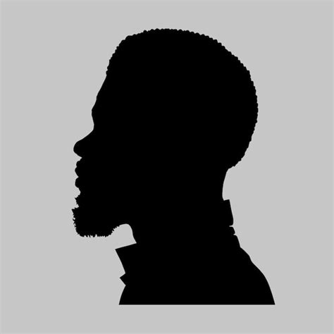 Silueta De Hombre Negro Vector Premium