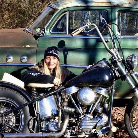 Pulsating Paula In Motorcycle Babes Harley Panhead Classic