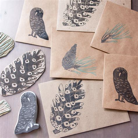 Hand Stamped Cards And Envelopes Behance