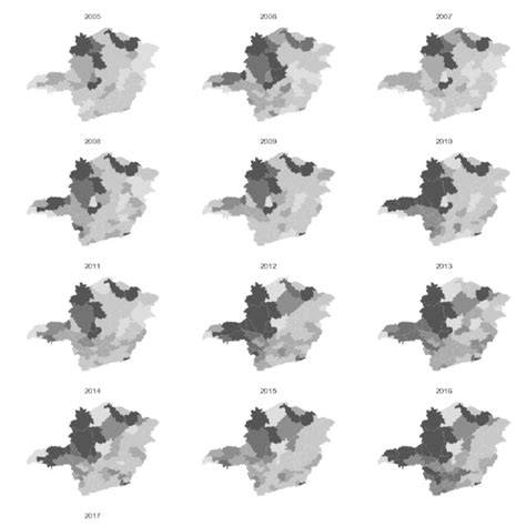 LISA Maps To Productivity Of Immediate Geographic Regions 2002 To