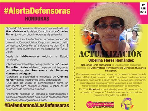 Alertadefensoras Honduras Actualizaci N Criminalizan A Orbelina