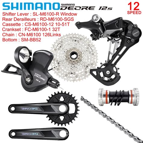 SHIMANO Deore M6100 Kit Completo Para Bicicleta MTB 1x12 Speed Groupset