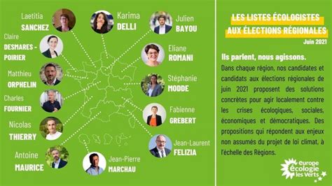 La Liste Cologiste Aux Lections R Gionales Eelv R Union