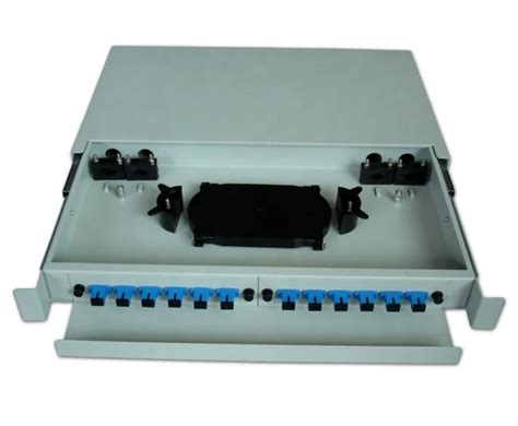 Odf Core Sc Lc Rack Mounted Sliding Type U Fiber Patch Frame Panel