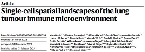 《顶刊nature》：揭示肺癌免疫微环境的单细胞空间景观 知乎