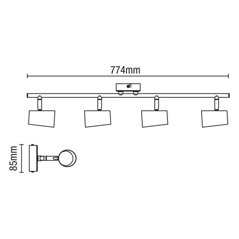 Inlight Harvey Light Light Bar Black Light Fittings Direct