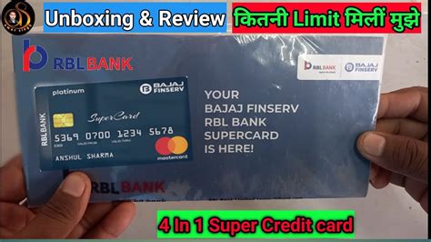 Unboxing Limit Charge S Bajaj RBL Supar Credit Card 4 In 1 Credit