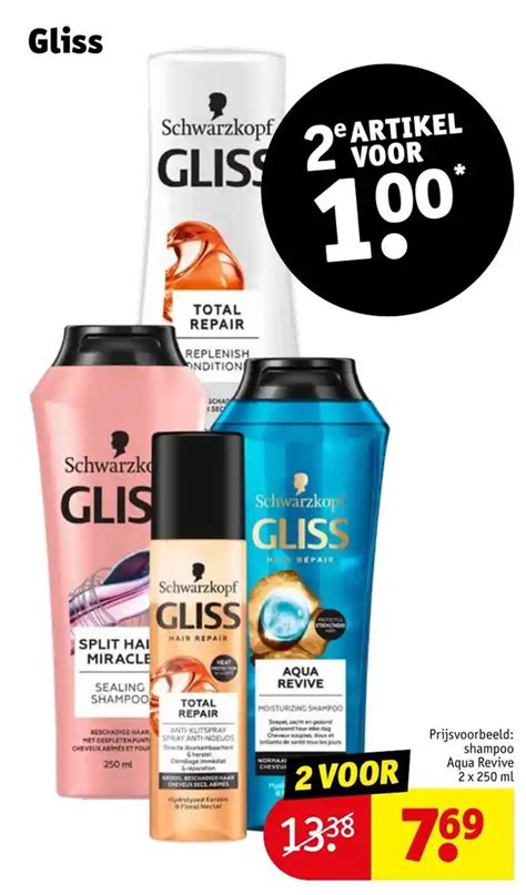 Gliss Shampoo Aqua Revive 2 X 250 Ml Aanbieding Bij Kruidvat