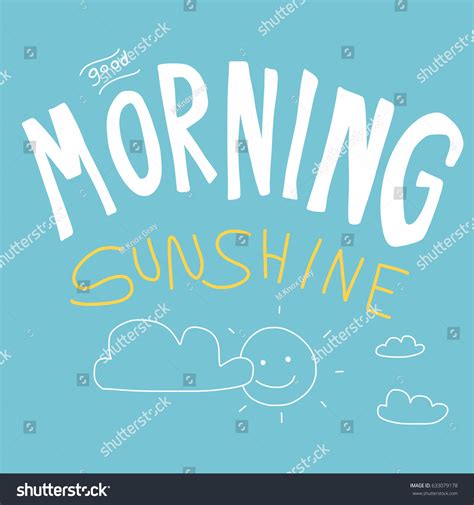 Good Morning Sunshine Vector Illustration Kid Stock Vector (Royalty Free) 633079178 | Shutterstock