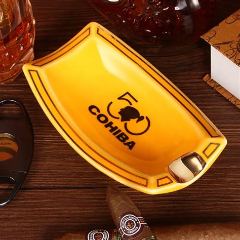 Cigarloong Eggplant Cigar Ashtray Creative Ceramic Large Caliber Cigar