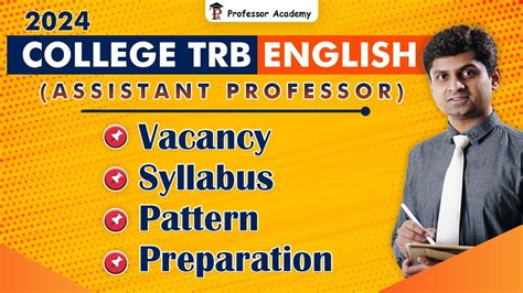 English Assistant Professor Trb Syllabus Pattern Vacancies