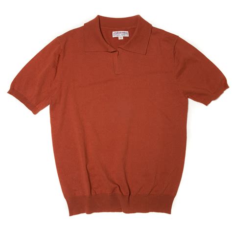 Orange FLY COLLART BUTTONLESS POLO Shirt Promcool