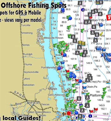 South Padre Island Offshore Fishing Spots Texas Fishing Spots Maps