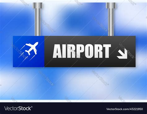 Airport sign departures arrivals terminal Vector Image