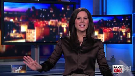 Erin Burnett Dark Brown Satin Blouse Cnn 2 21 13 Youtube