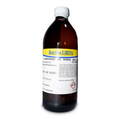 SODIO HIDROXIDO 500ML SOLN ACUOSA 25 P V MAXIM REACTIVOS