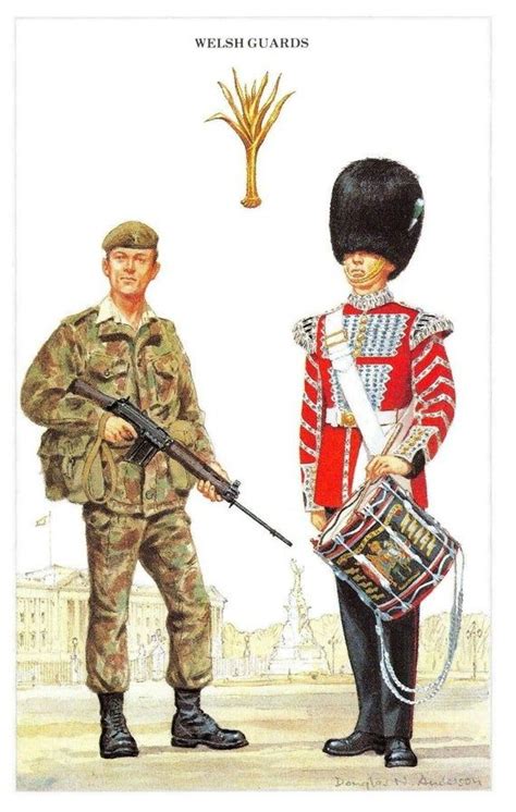 Postcard The British Army Series No Welsh Guards By Geoff Etsy In