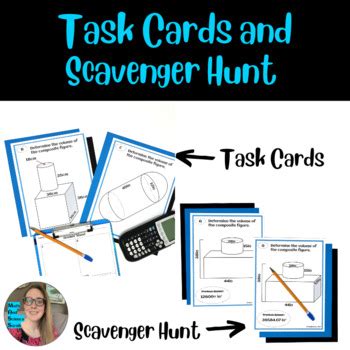 Volume Of Composite Figures Task Cards Scavenger Hunt High School