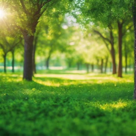 Premium Photo Sunny Abstract Green Nature Background Blur Park With