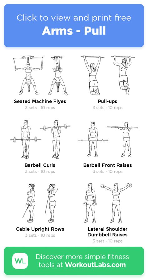 Arms Pull · Free Workout By Workoutlabs Fit Pull Day Workout Push