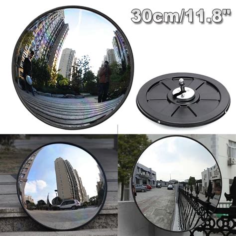 30Cm Wide Angle Security Road Mirror Curved For Indoor Burglar Outdoor