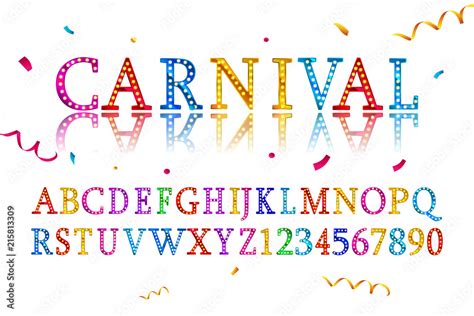 Vector of vintage carnival font Stock Vector | Adobe Stock