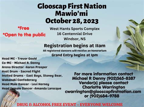 Glooscap First Nation Mawio’mi 2023 – Pow Wow Calendar