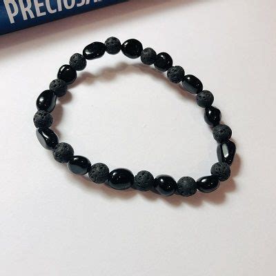 Pulsera de Lava y Turmalina negra Tienda online Laja y Picón