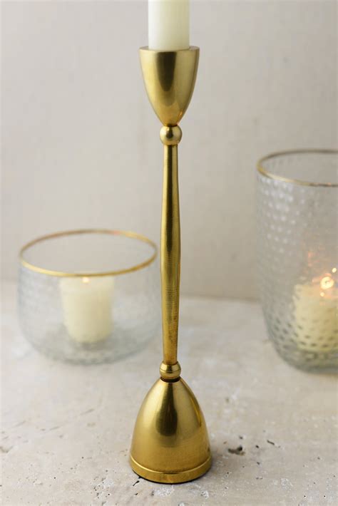 Antique Gold 10 Taper Candle Holder