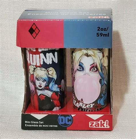 DC Comics Harley Quinn Valentine S Day Shot Glassware Set 2oz ZAK 4