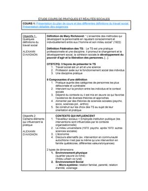 Notes du cours 1 introduction SVS 1705 Pratiques et réalités