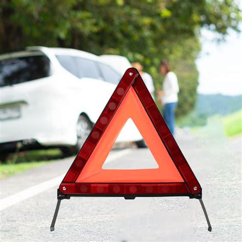 Car Emergency Breakdown Warning Triangle Red Reflective Road Safety