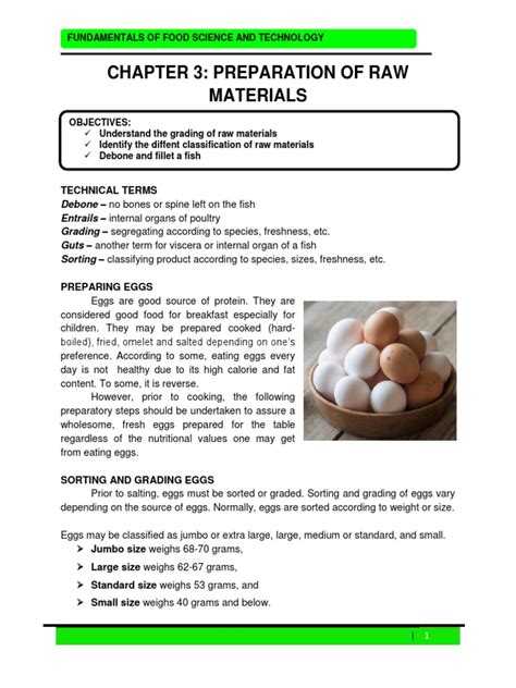 Chapter 3 Preparation Of Raw Materials Pdf Shellfish Meat