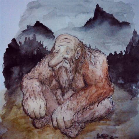 Scandinavian Troll : Watercolor