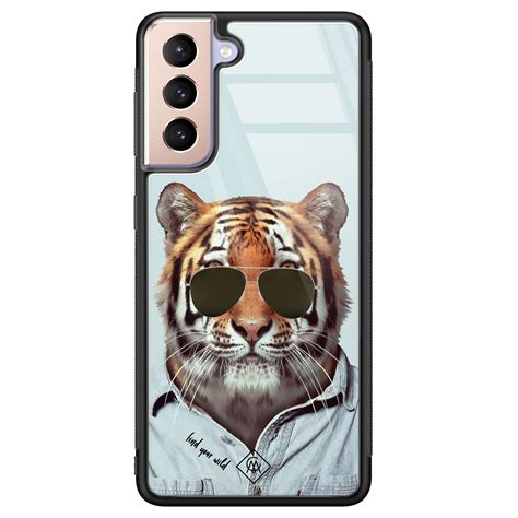 Casimoda Samsung Galaxy S21 Glazen Hardcase Tijger Wild Casimoda Nl