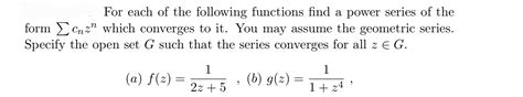 Solved For Each Of The Following Functions Find A Power