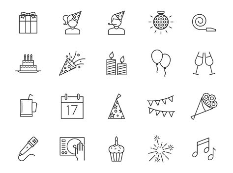 80 Free Celebration & Party Vector Icons (AI)