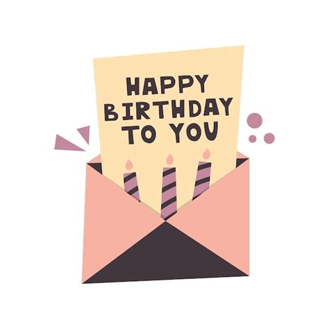 Premium Vector | Envelope with a letter happy birthday design for ...