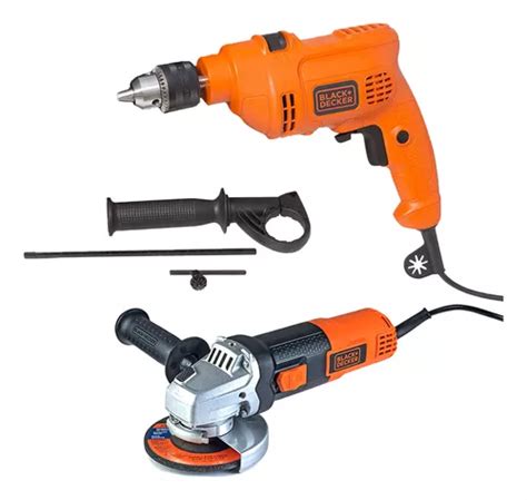 Combo Black Decker Taladro Amoladora Tm555 G720 Fs