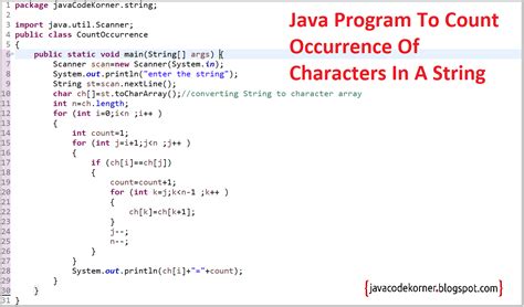 How To Calculate The Number Of Occurrence Of A Given Character In Each