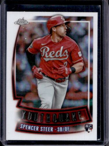 2023 Topps Chrome Spencer Steer Youthquake Rookie Card RC YQ 72 Reds