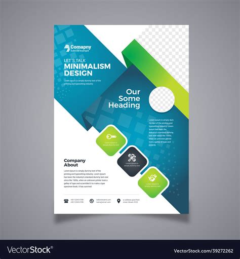 Creative business flyer design template Royalty Free Vector