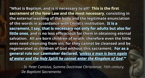 Post Trent Catechism By St Canisius Contradicts Baptism Of Desire