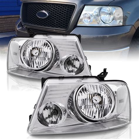 Ajp Distributors Chrome Housing Clear Lens Reflector Headlights Driving Lights Signal Lamps