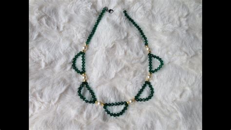 Diy Easy Emerald Swarovski Bicone Necklace How To Make Necklace Youtube